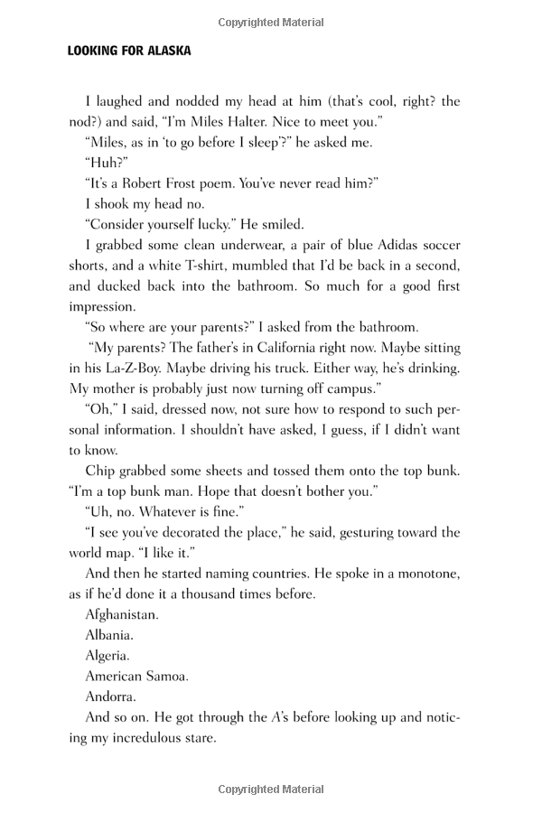 looking for alaska movie tie-in