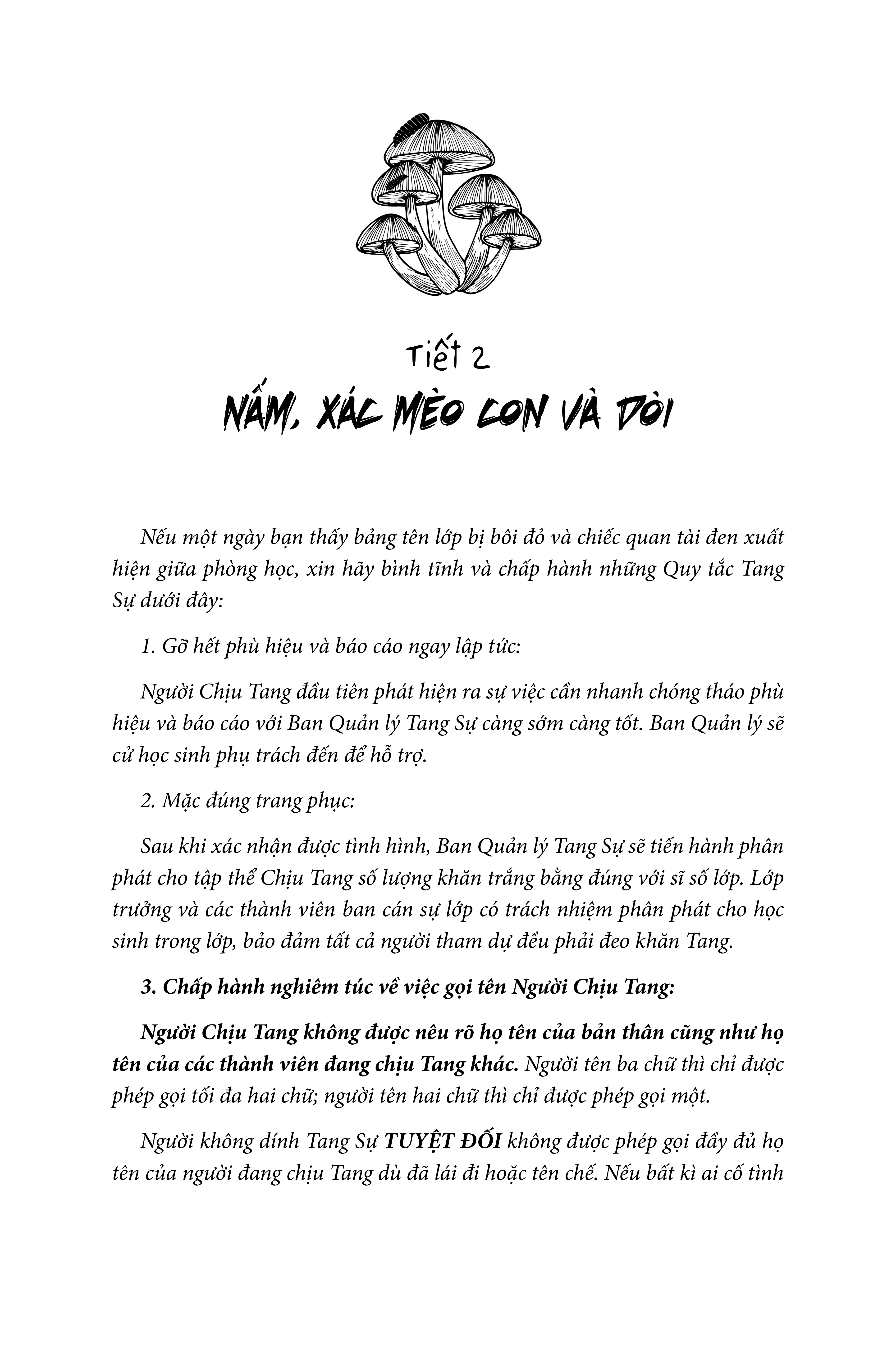 lớp có tang sự không cần điểm danh