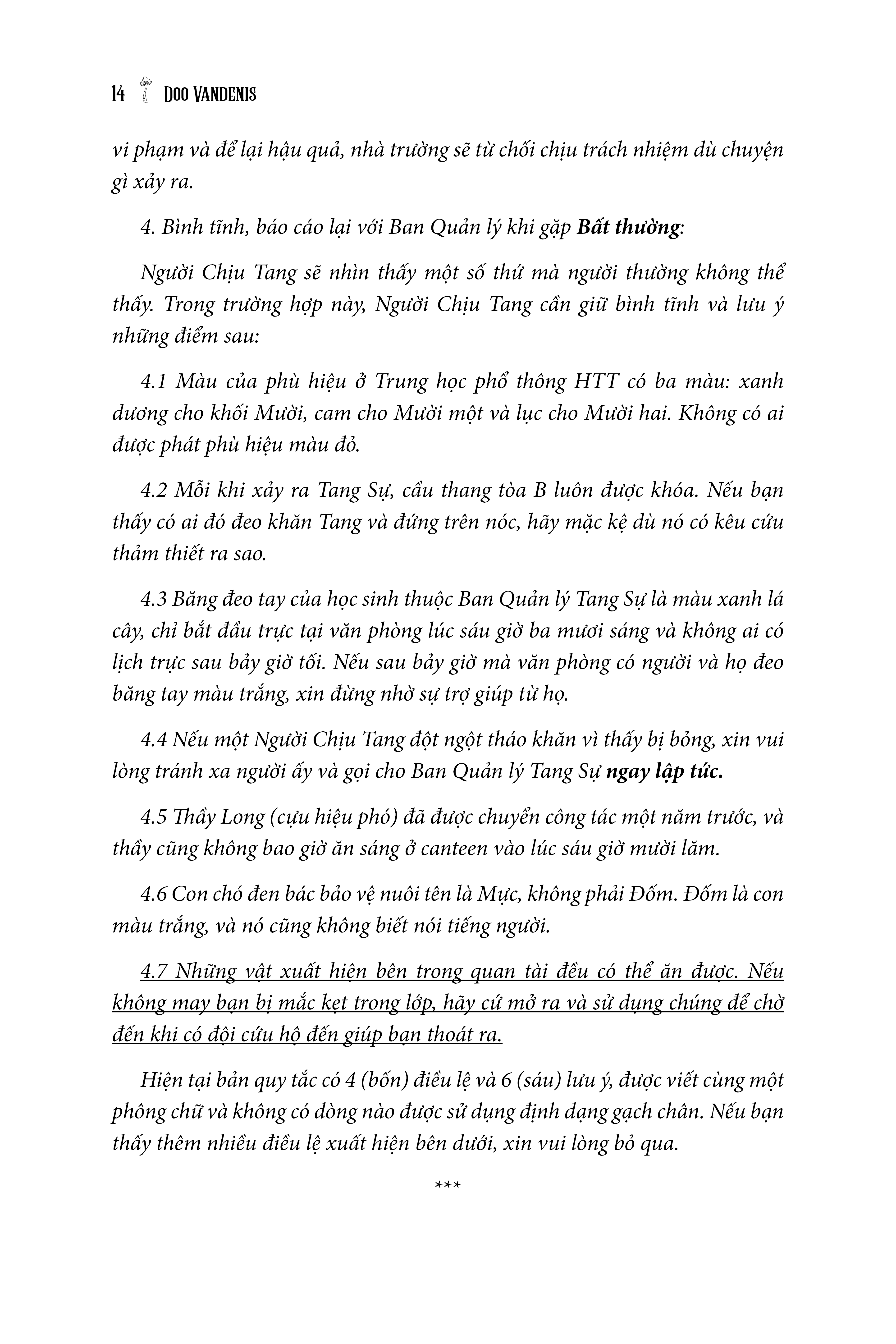 lớp có tang sự không cần điểm danh