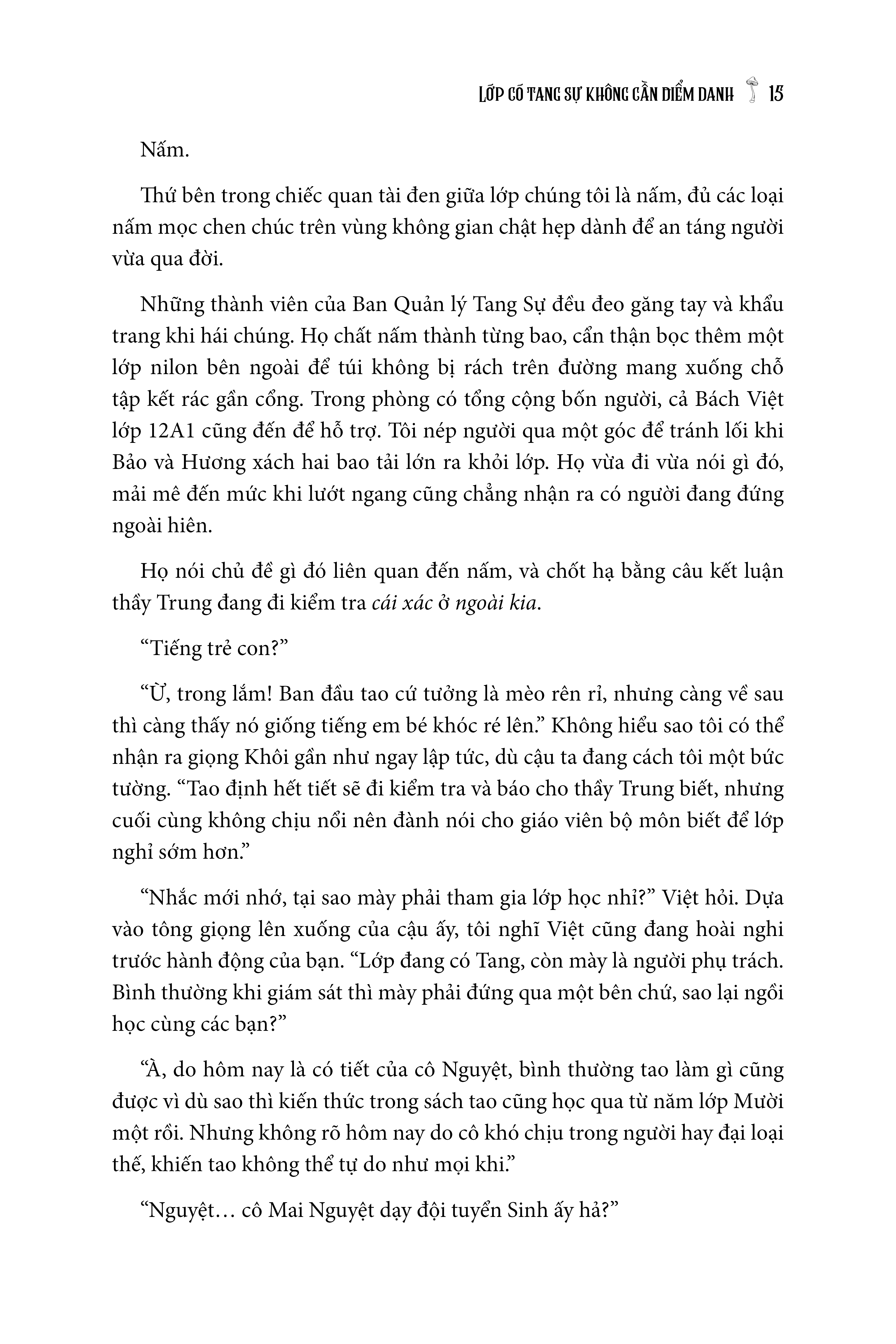 lớp có tang sự không cần điểm danh