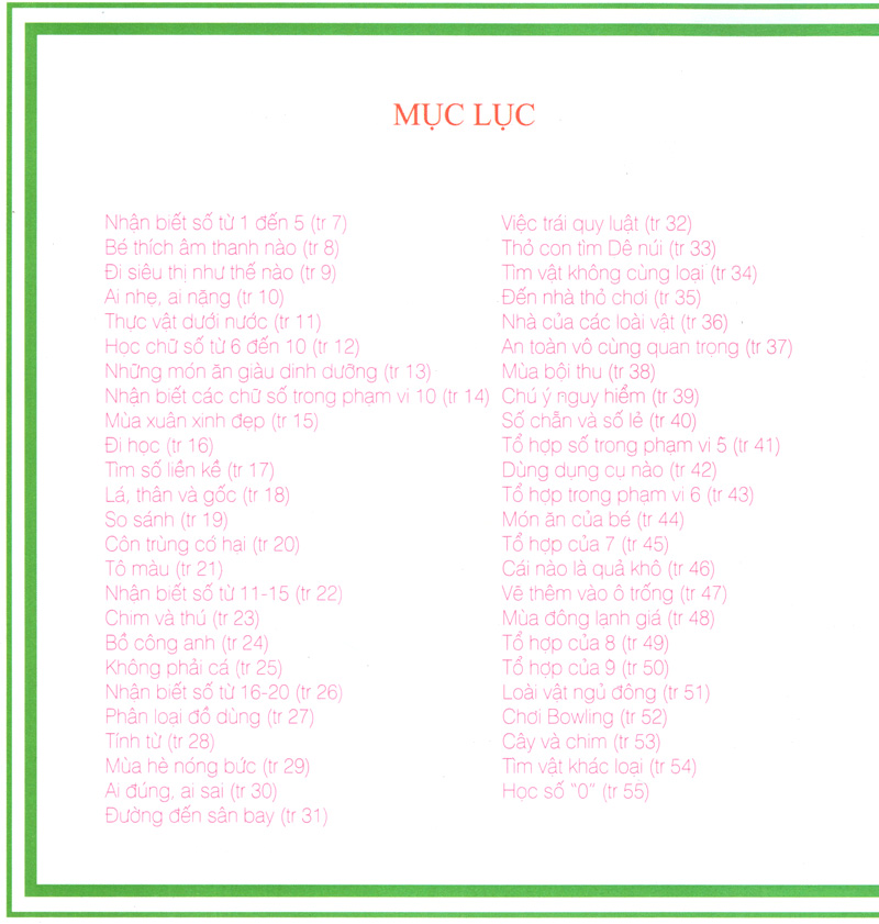 lớp học gia đình (6 tuổi)