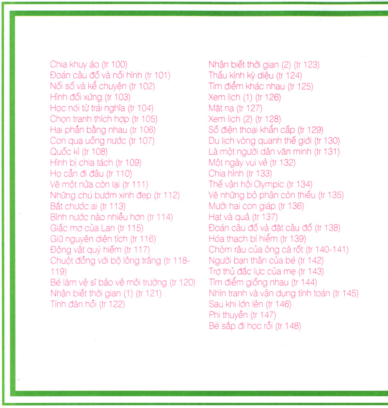 lớp học gia đình (6 tuổi)