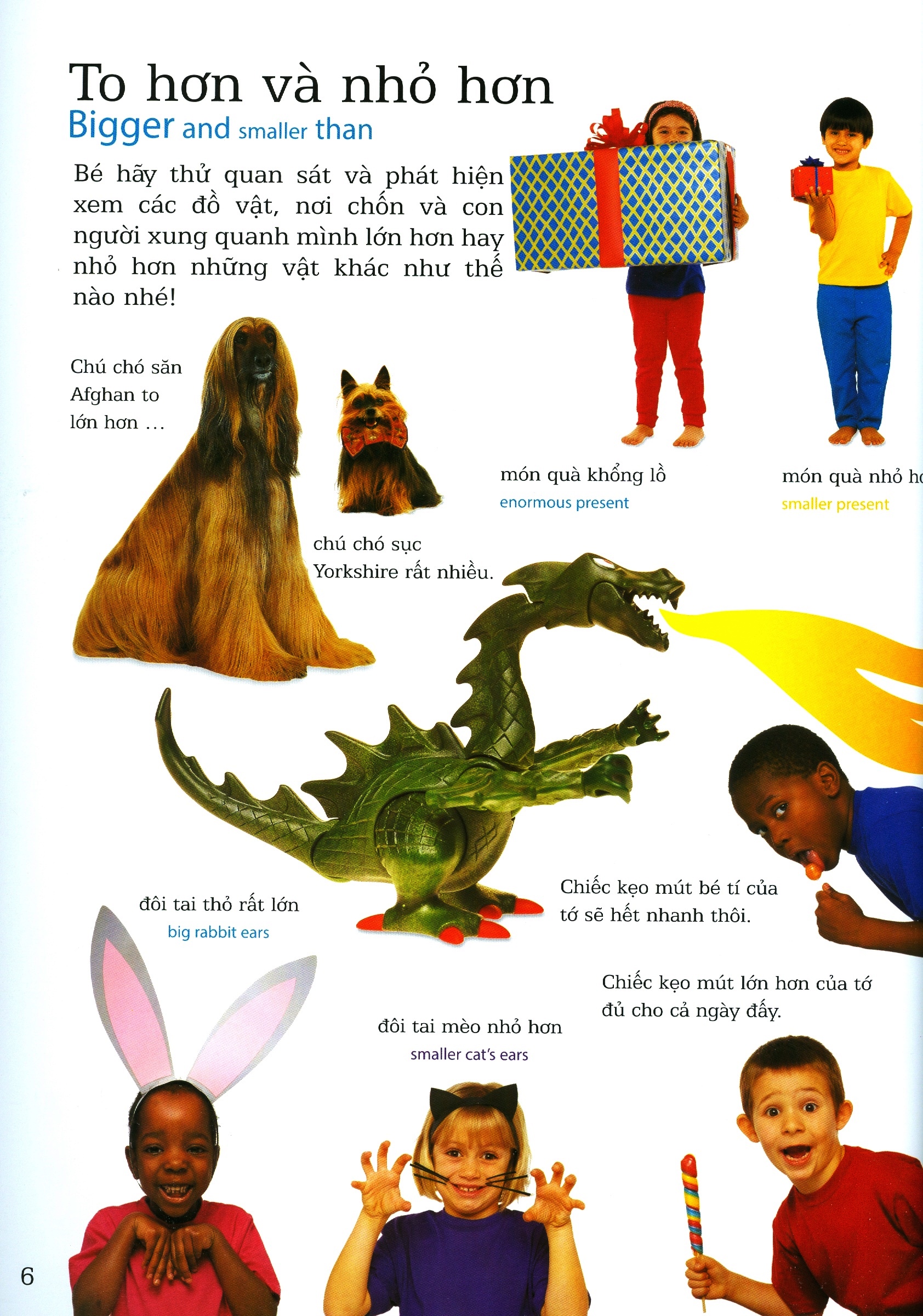 lớp học vui về kích thước - sizes