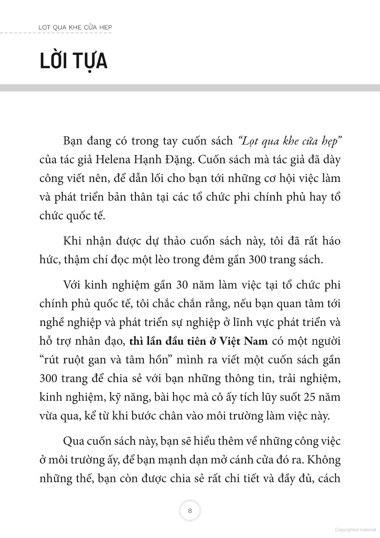 lọt qua khe cửa hẹp