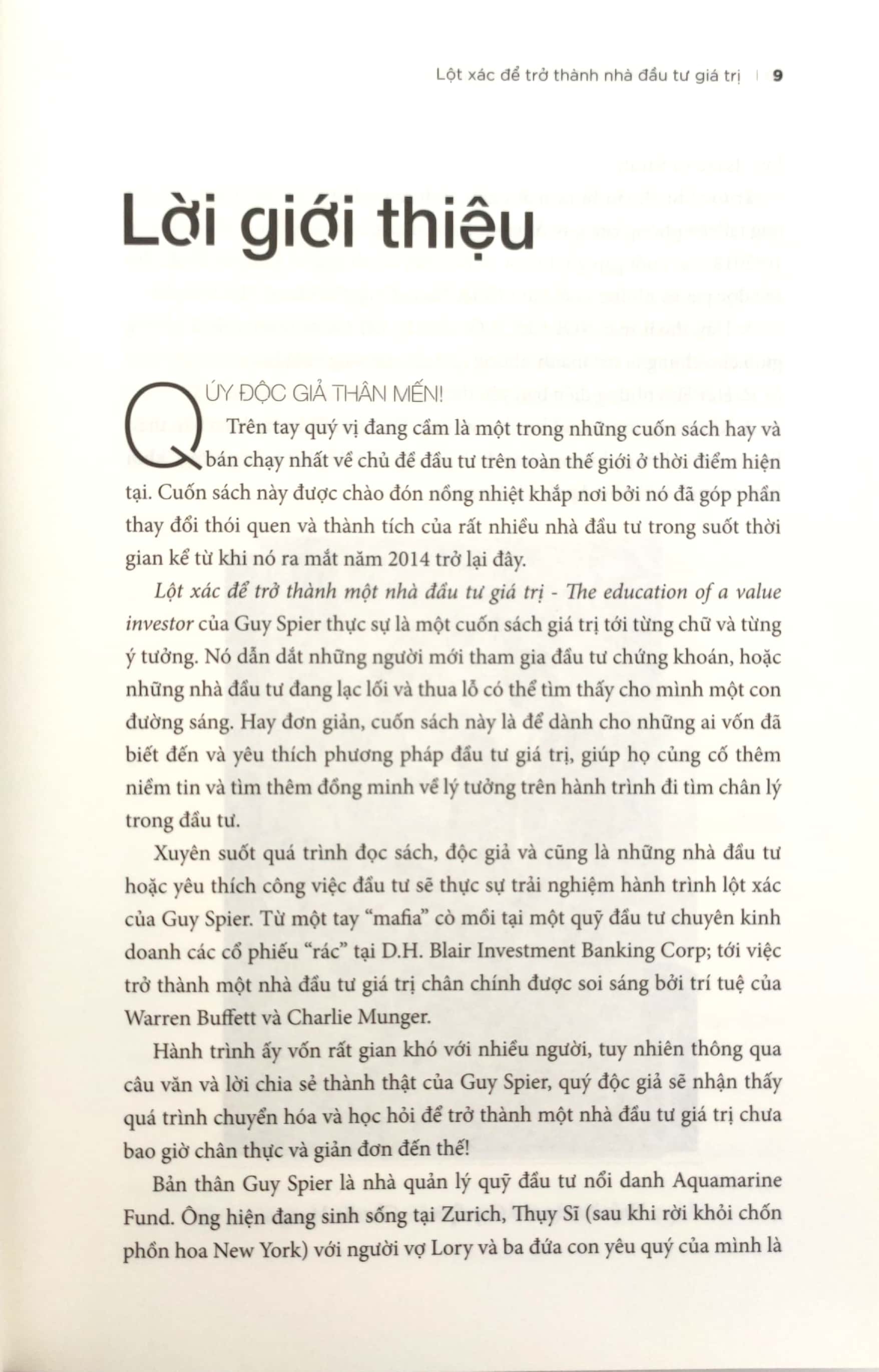 lột xác để trở thành nhà đầu tư giá trị - the education of a value investor (tái bản 2021)