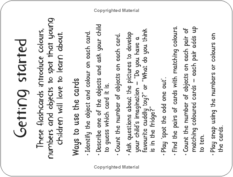 lots to spot flashcards - at home!