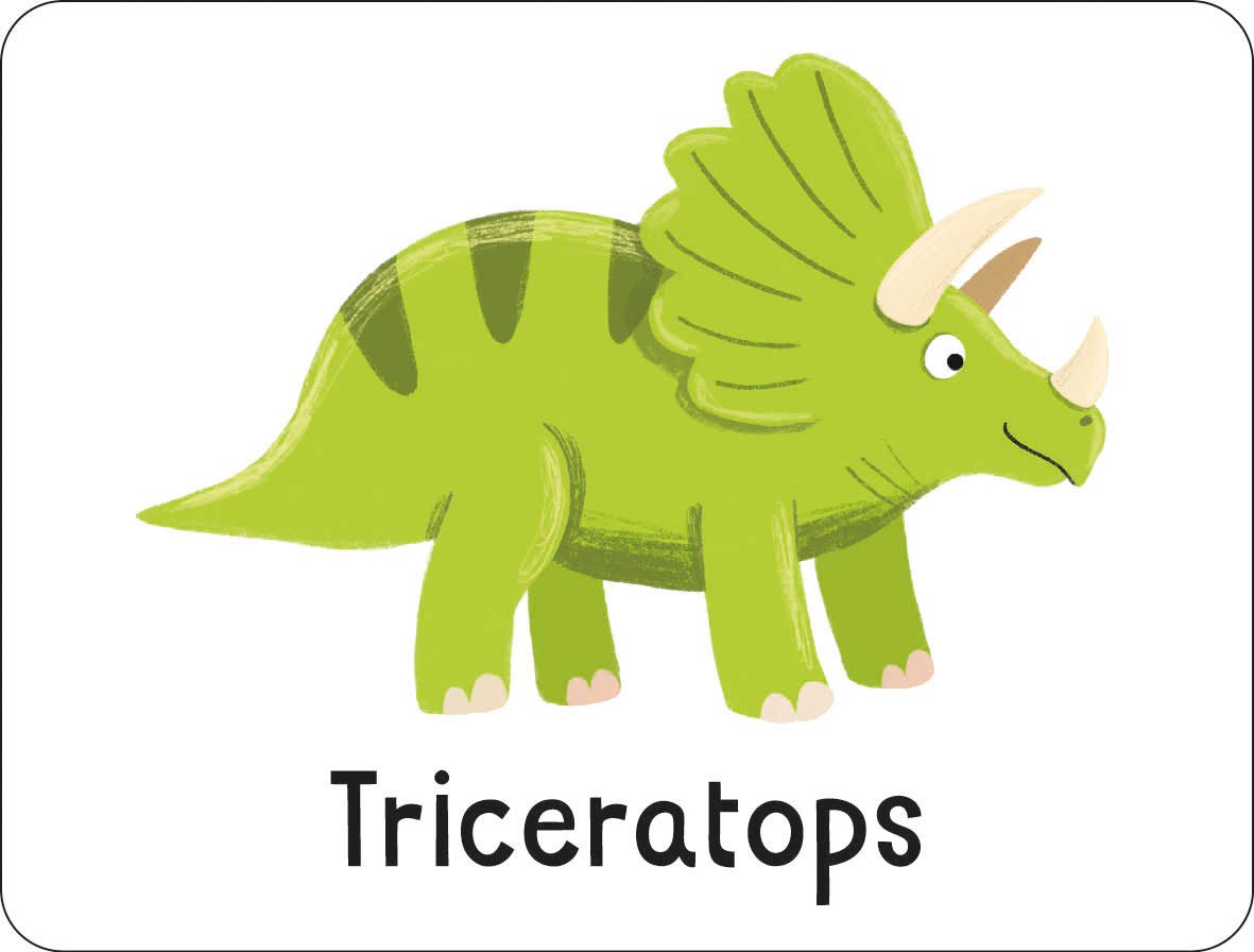 lots to spot flashcards - dinosaurs!