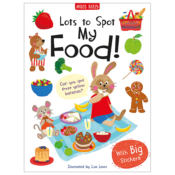 lots to spot sticker book: my food!