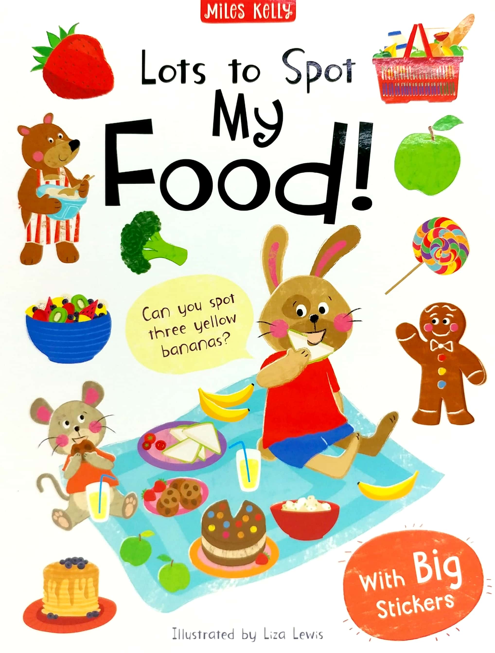 lots to spot sticker book: my food!