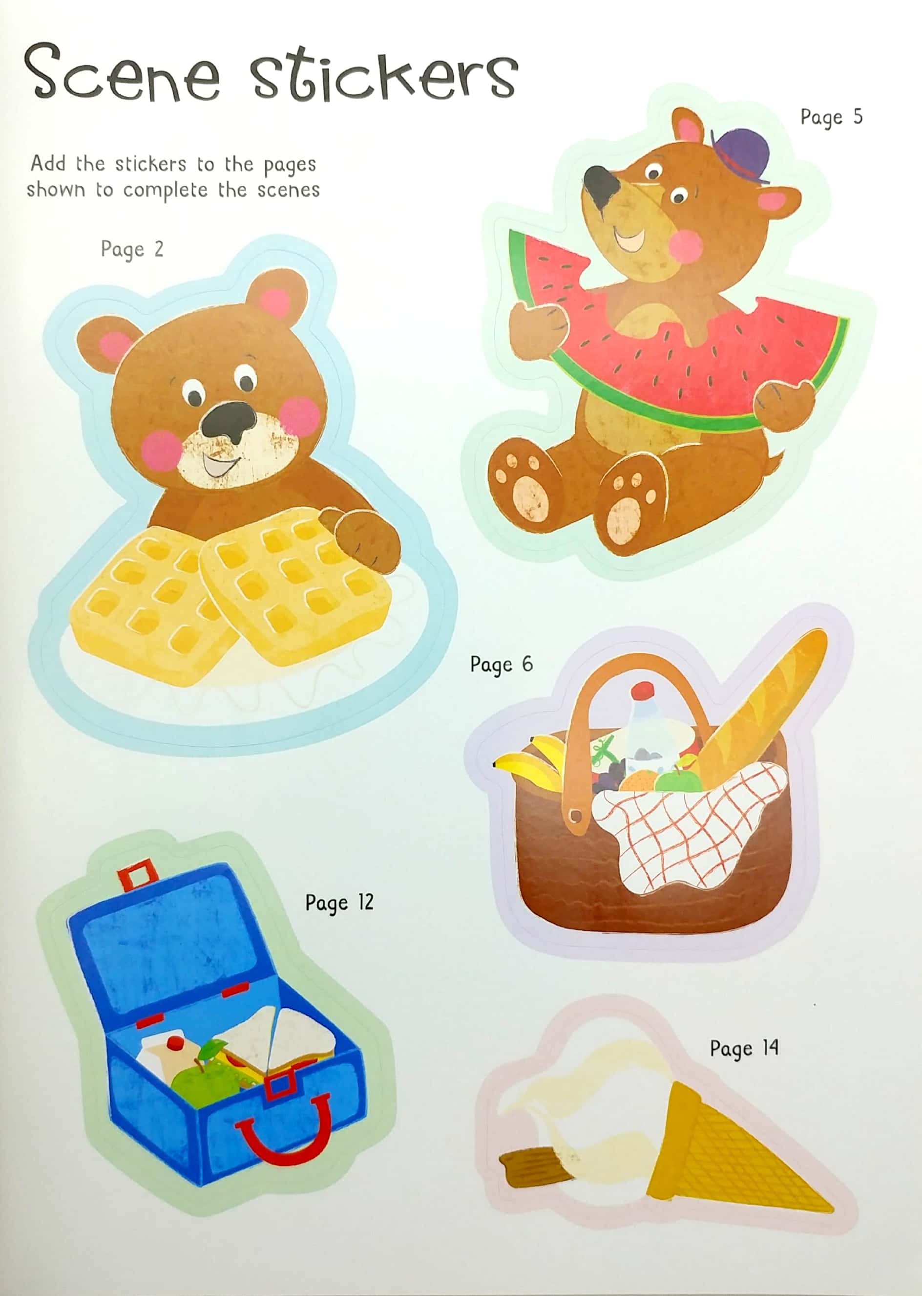 lots to spot sticker book: my food!