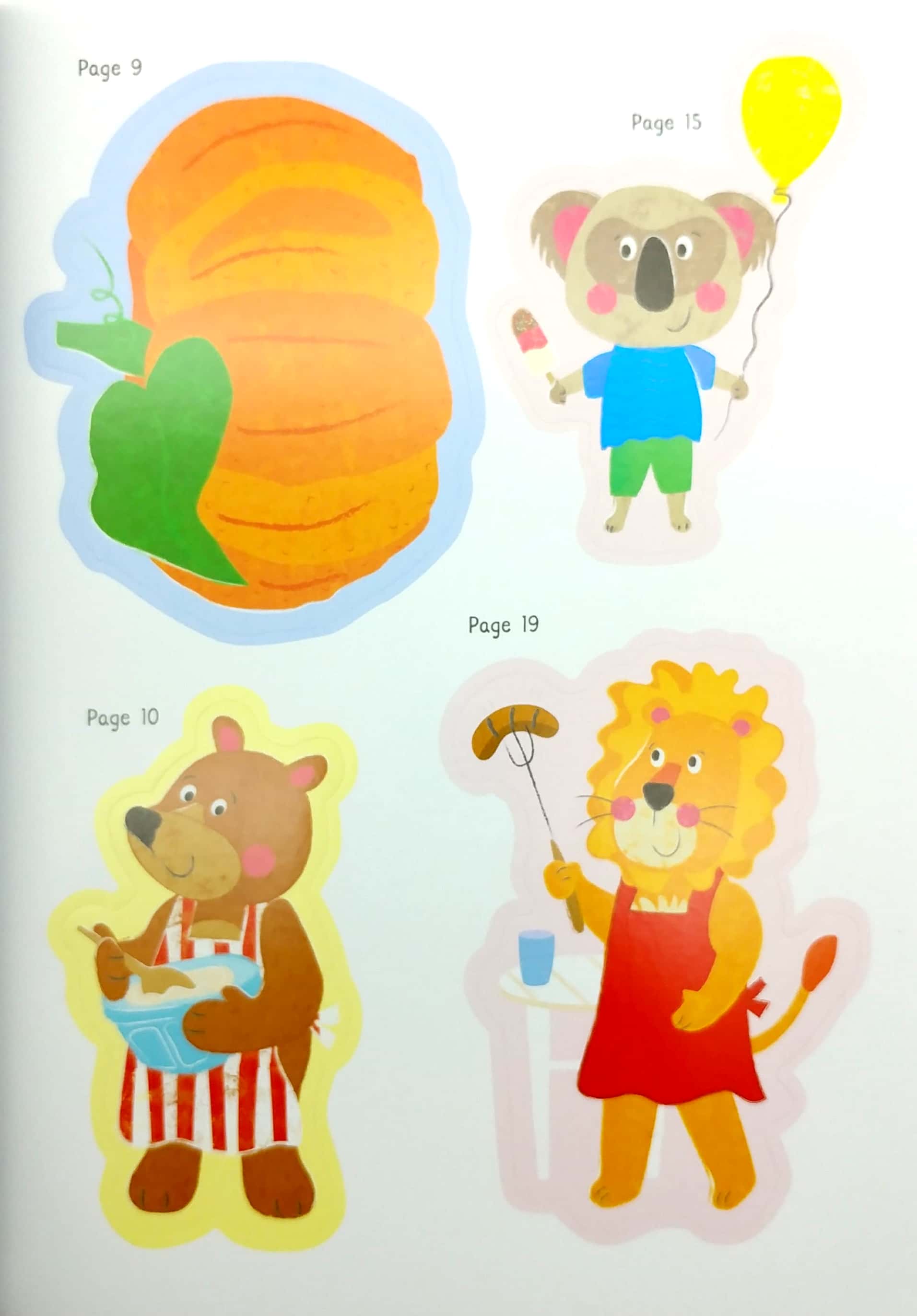 lots to spot sticker book: my food!