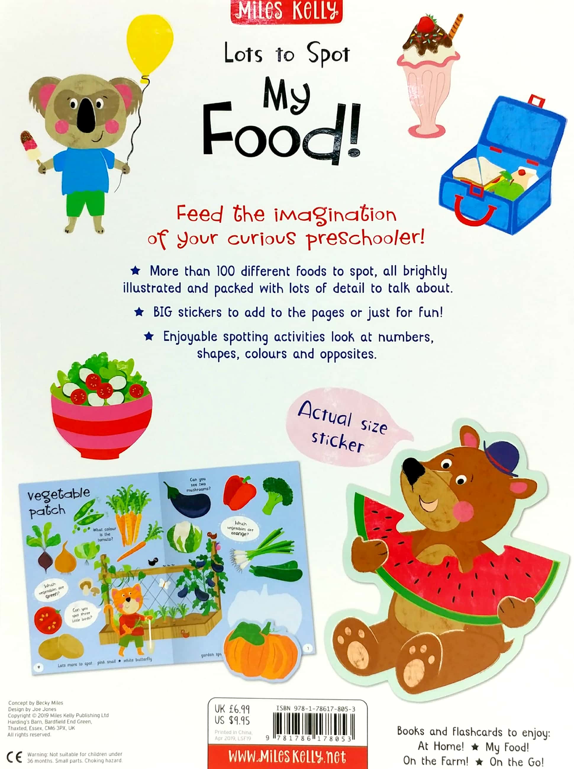 lots to spot sticker book: my food!