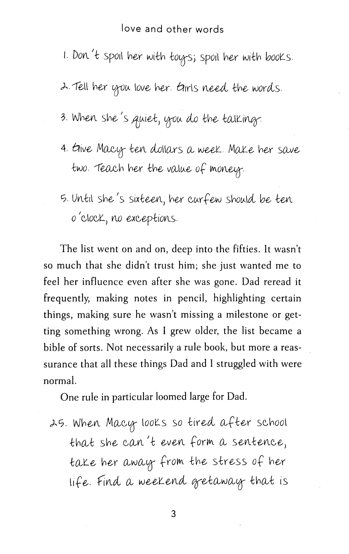 love and other words