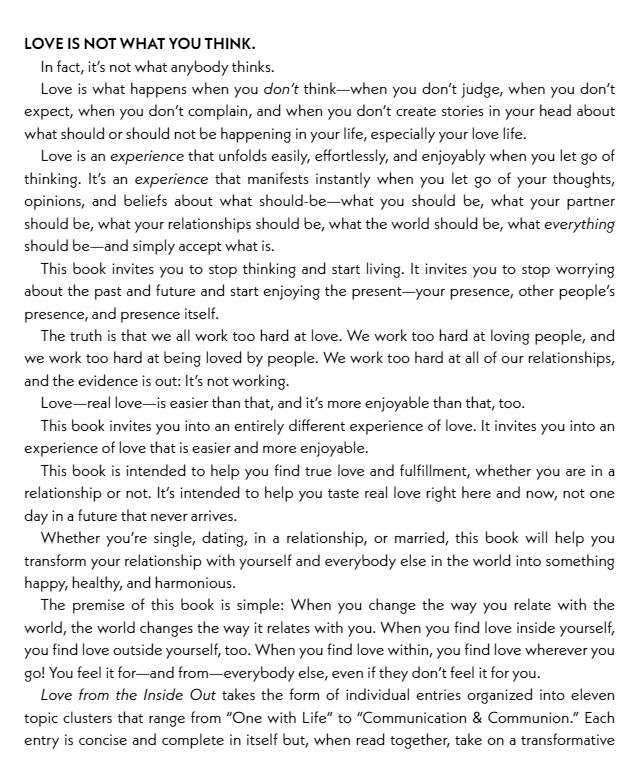 love from the inside out