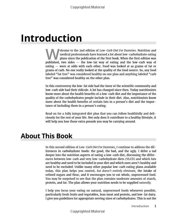low-carb diet for dummies 2nd edition