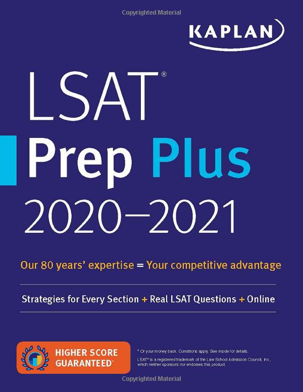 lsat prep plus 2020-2021: strategies for every section + real lsat questions + online (kaplan test prep)