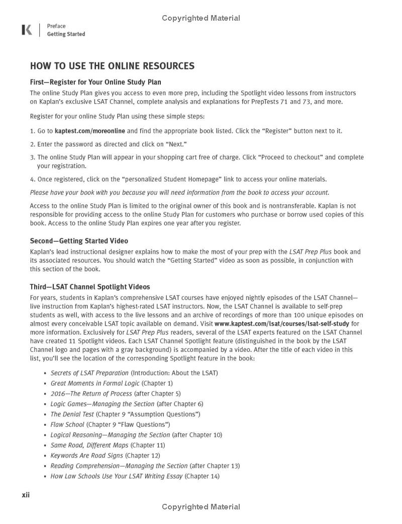 lsat prep plus 2023: strategies for every section + real lsat questions + online (kaplan test prep)