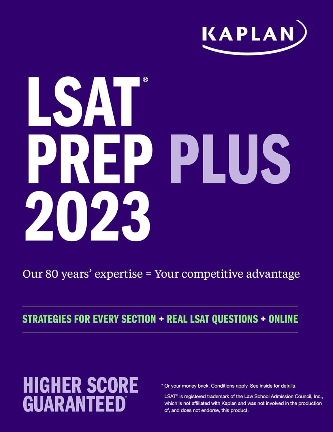 lsat prep plus 2023: strategies for every section + real lsat questions + online (kaplan test prep)