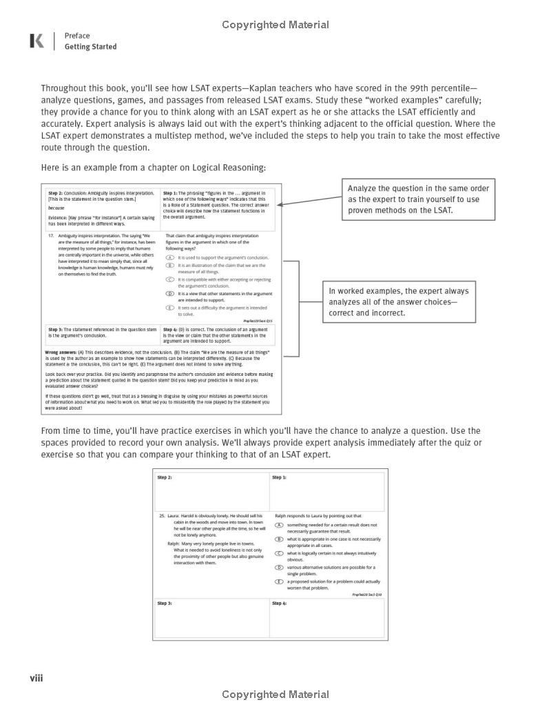 lsat prep plus 2023: strategies for every section + real lsat questions + online (kaplan test prep)