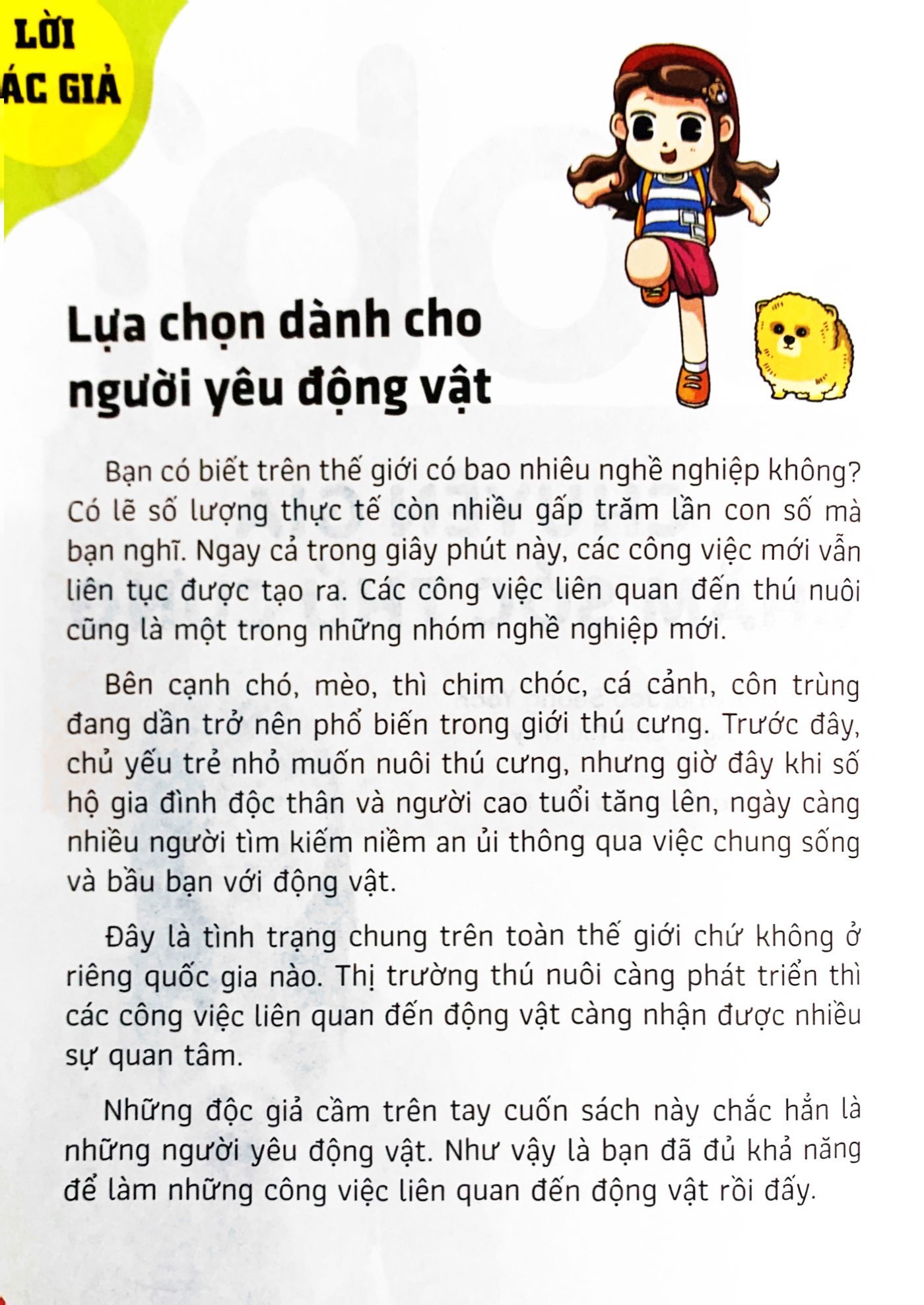 lựa chọn cho tương lai - job? - chuyên gia chăm sóc thú cưng