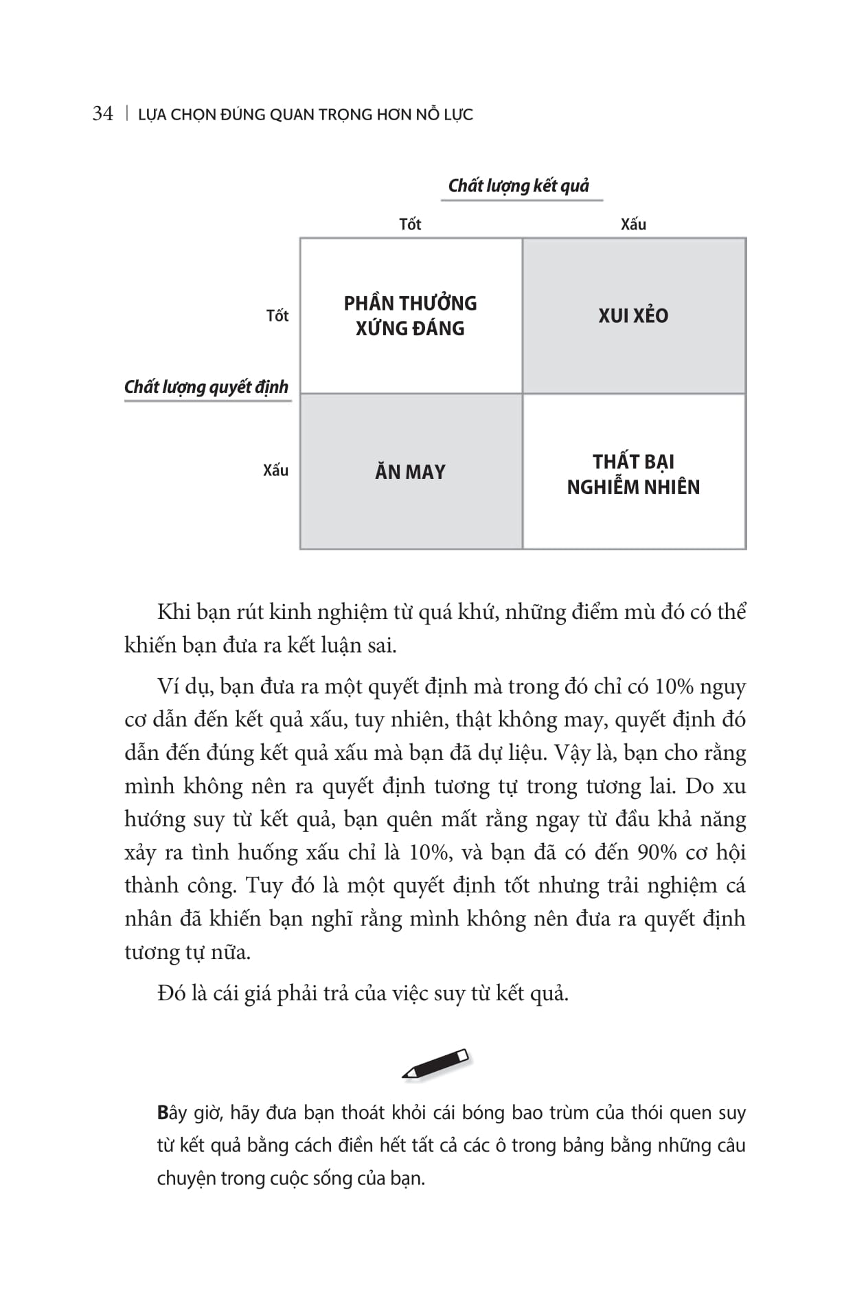 lựa chọn đúng quan trọng hơn nỗ lực