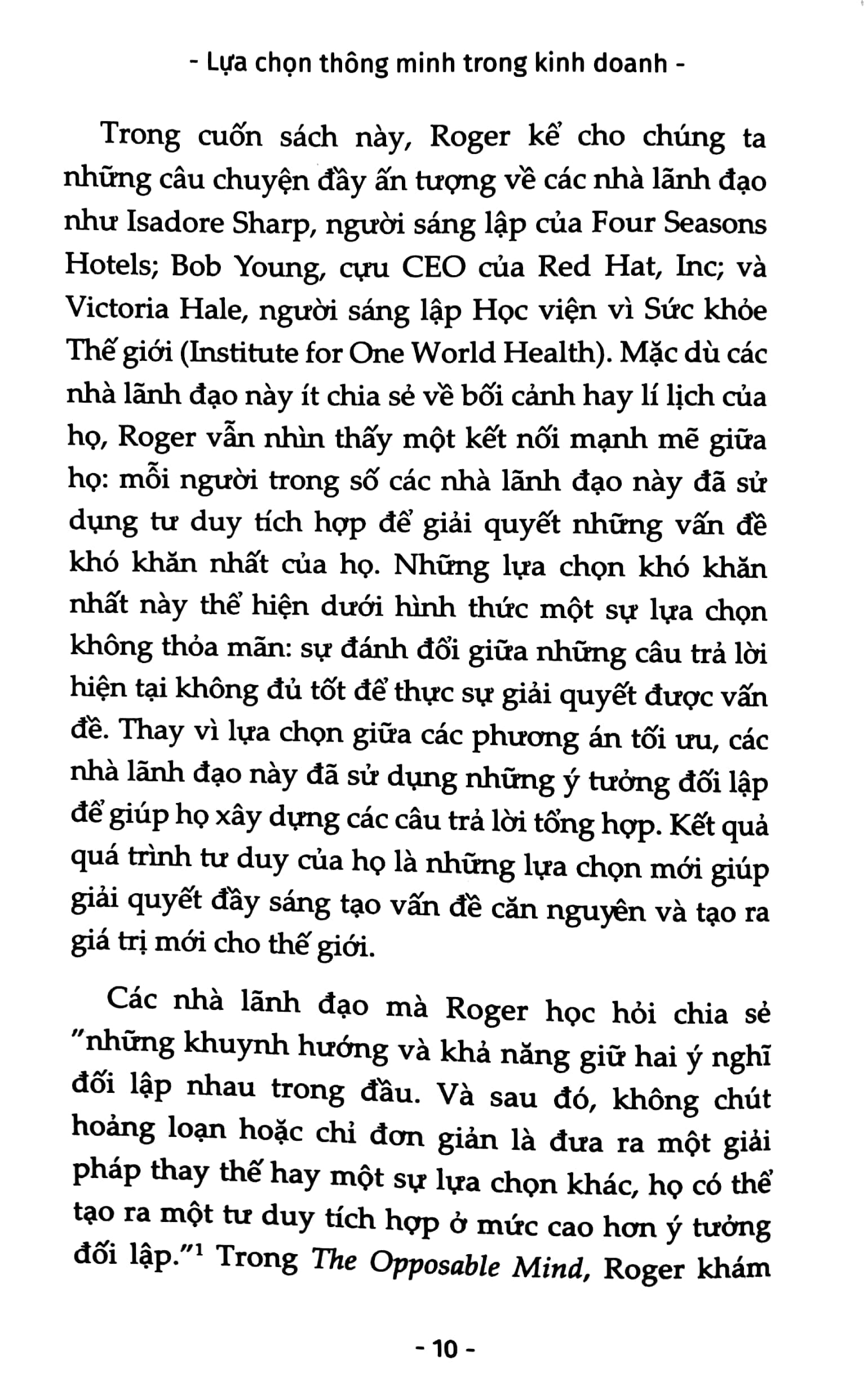 lựa chọn thông minh trong kinh doanh