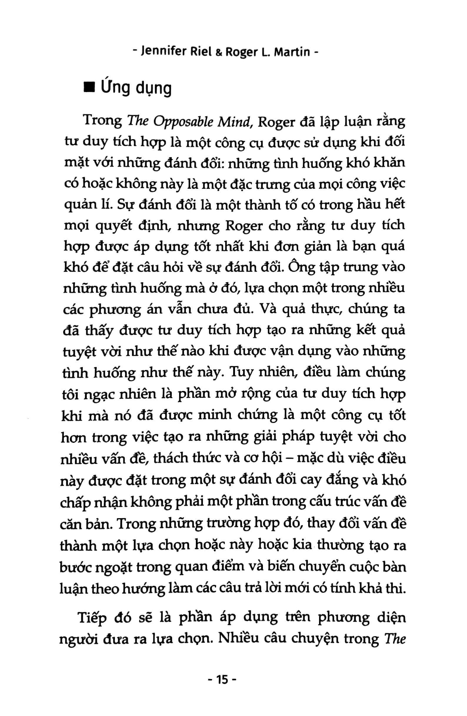 lựa chọn thông minh trong kinh doanh