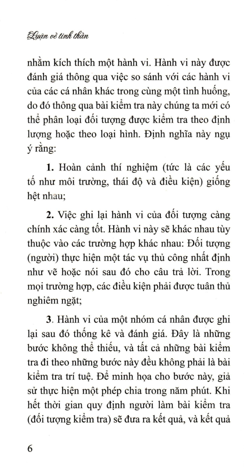 luận về tinh thần