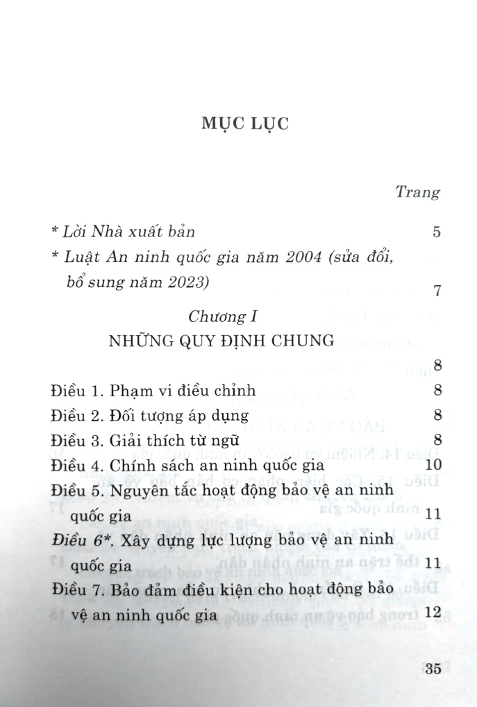 luật an ninh quốc gia năm 2004 (sửa đổi, bổ sung năm 2023)