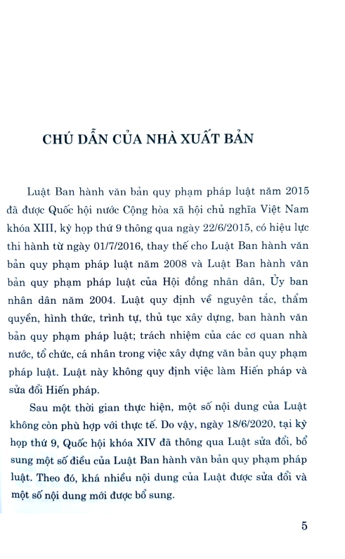 luật ban hành văn bản quy phạm pháp luật (hiện hành) (sửa đổi, bổ sung năm 2020)