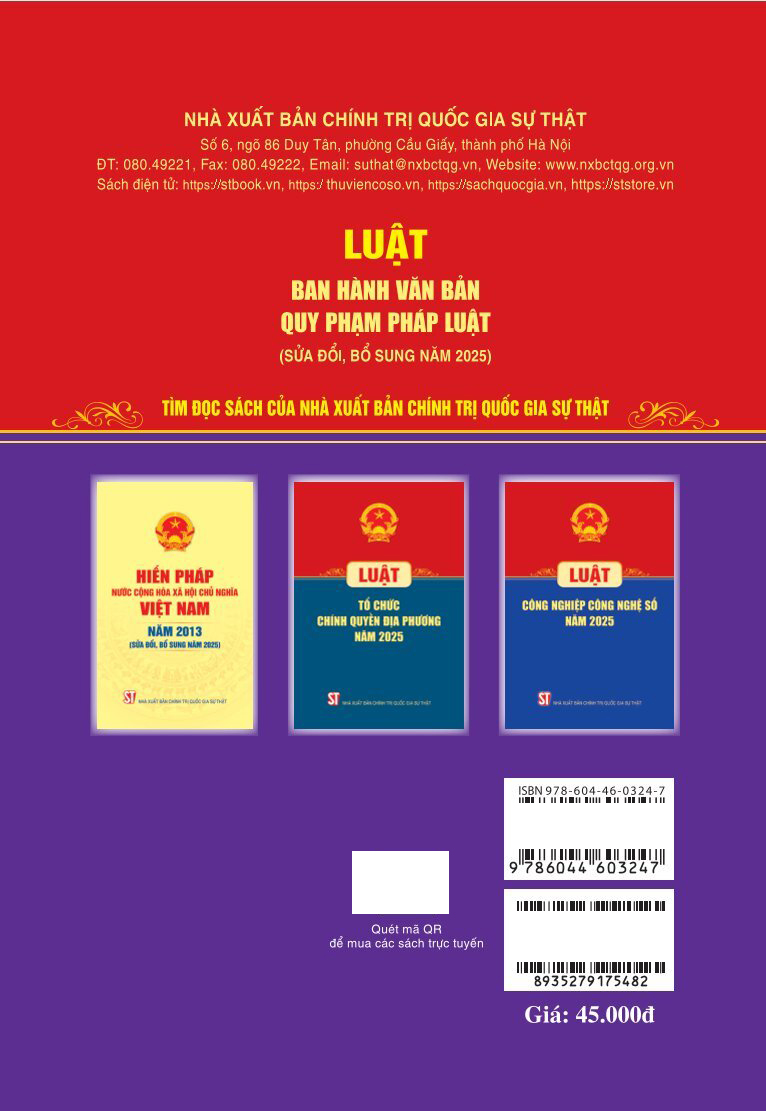 Luat Ban Hanh Van Ban Quy Pham Phap Luat (Sua Doi, Bo Sung Nam 2025)