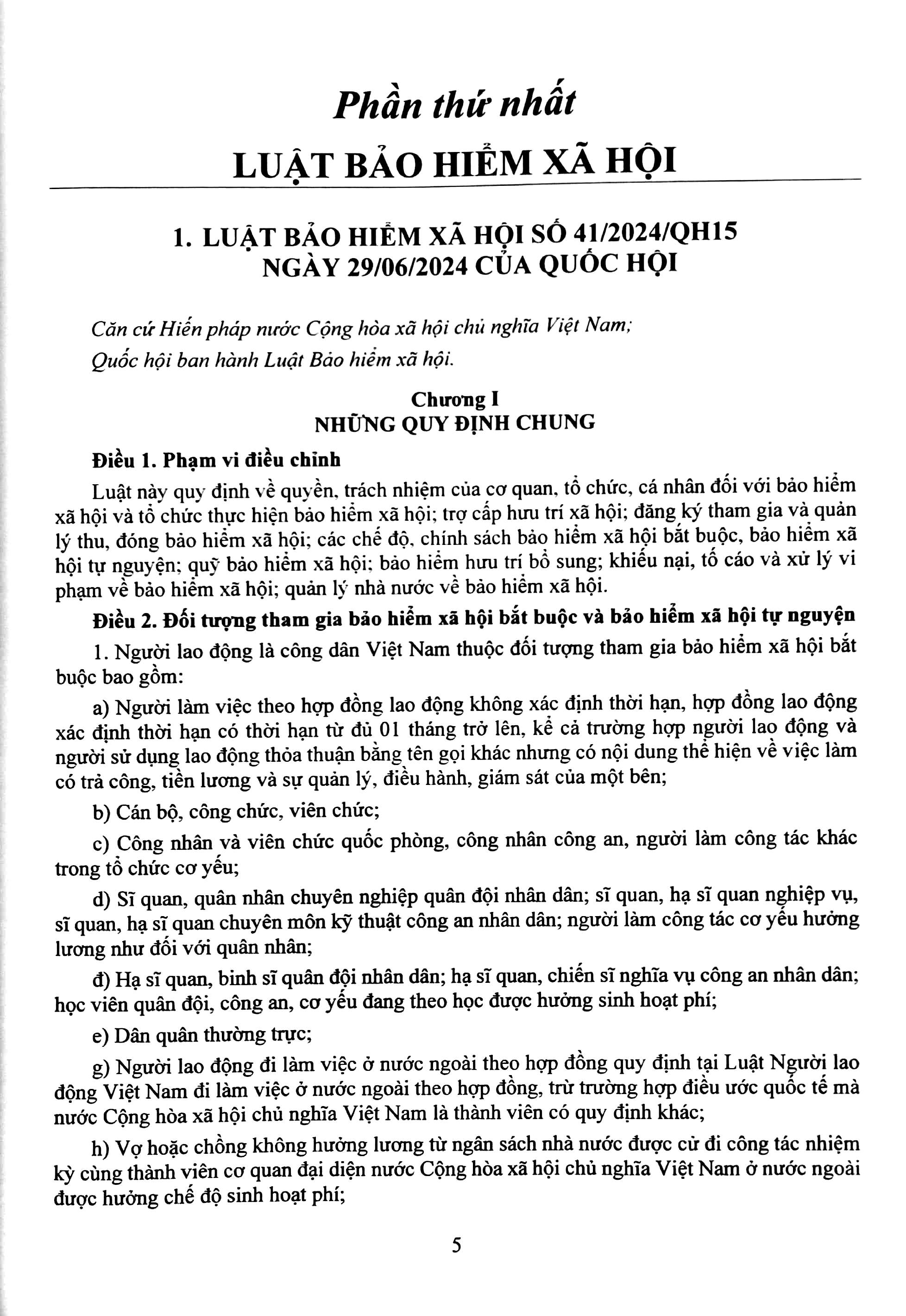 luật bảo hiểm xã hội, luật bảo hiểm y tế, bảo hiểm thất nghiệp và các chính sách mới về bảo hiểm