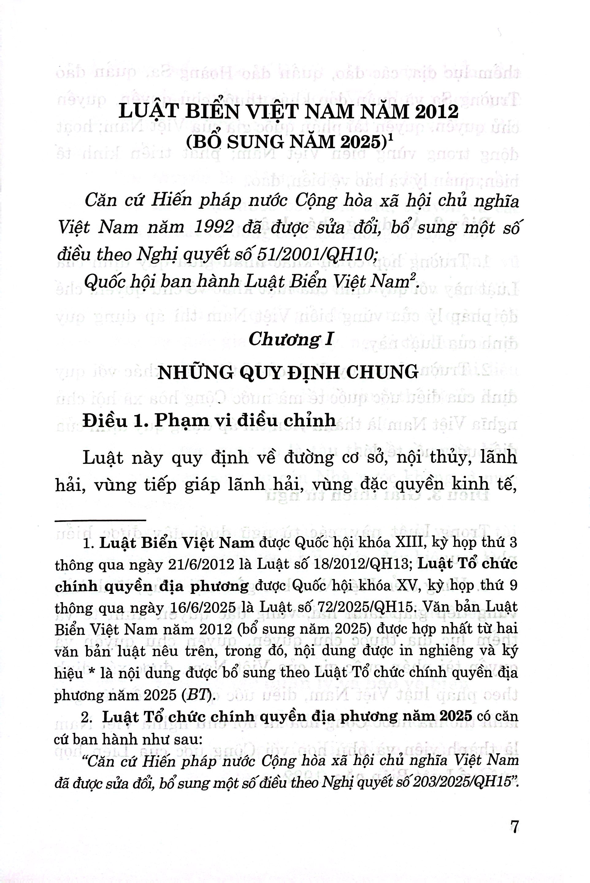 Luật Biển Việt Nam Năm 2012 (Bổ Sung Năm 2025)
