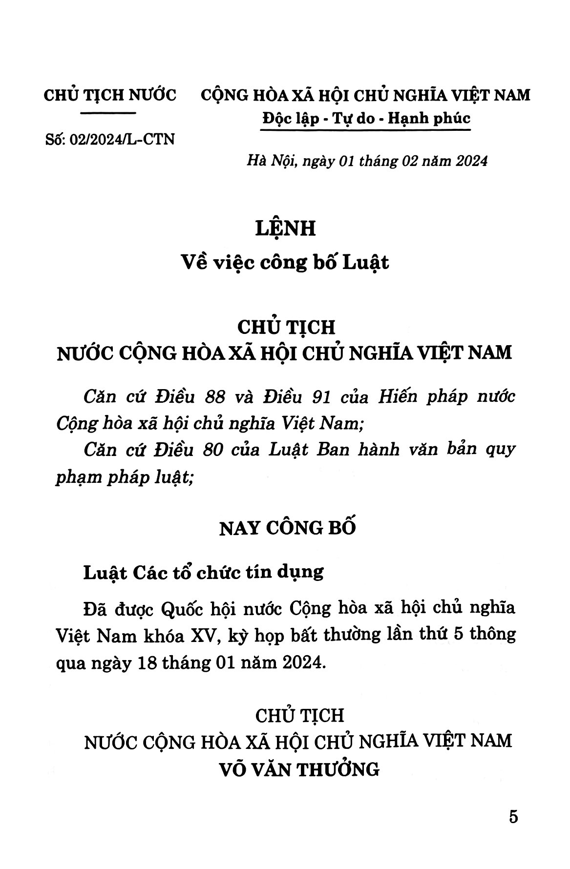 luật các tổ chức tín dụng