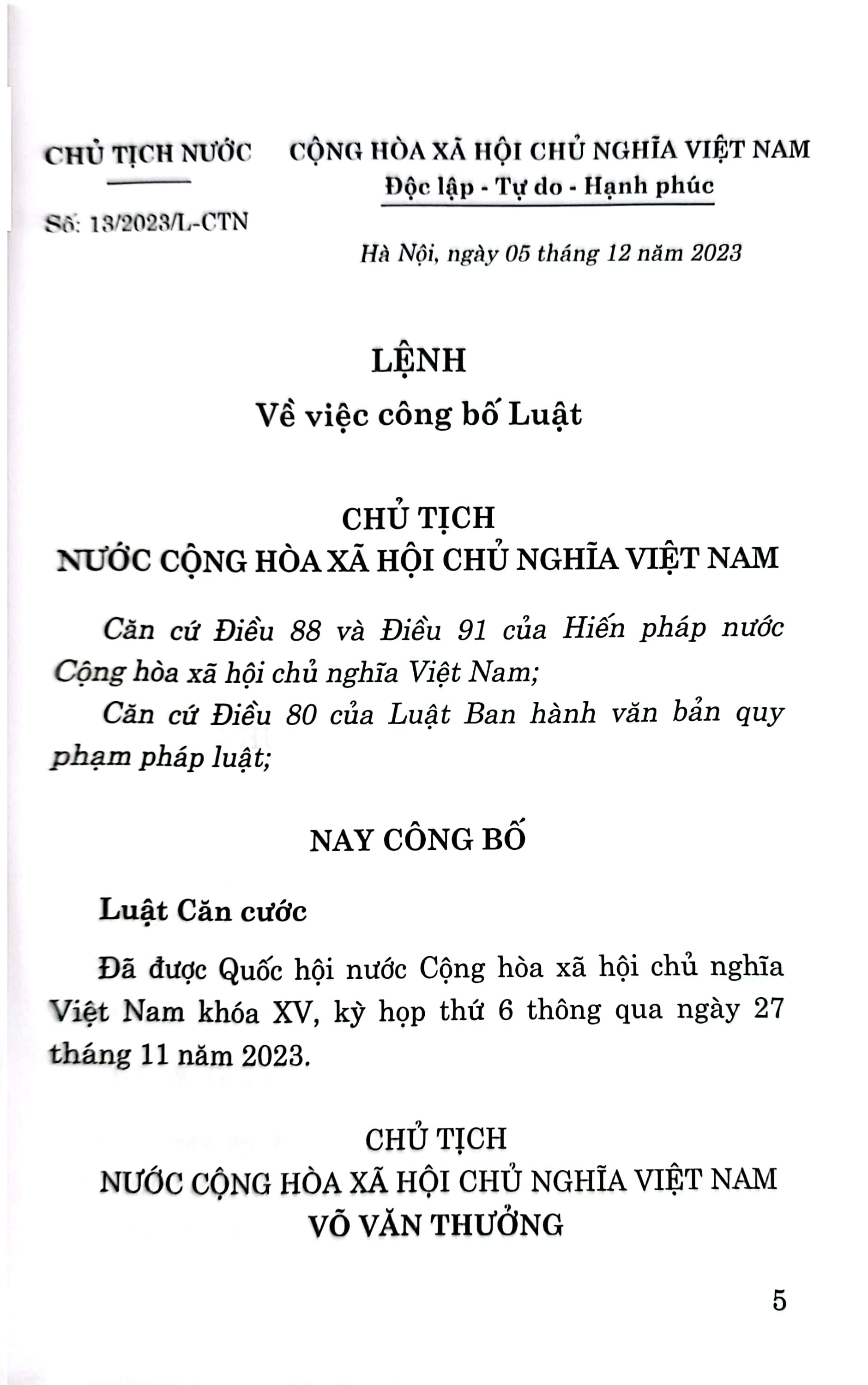 luật căn cước