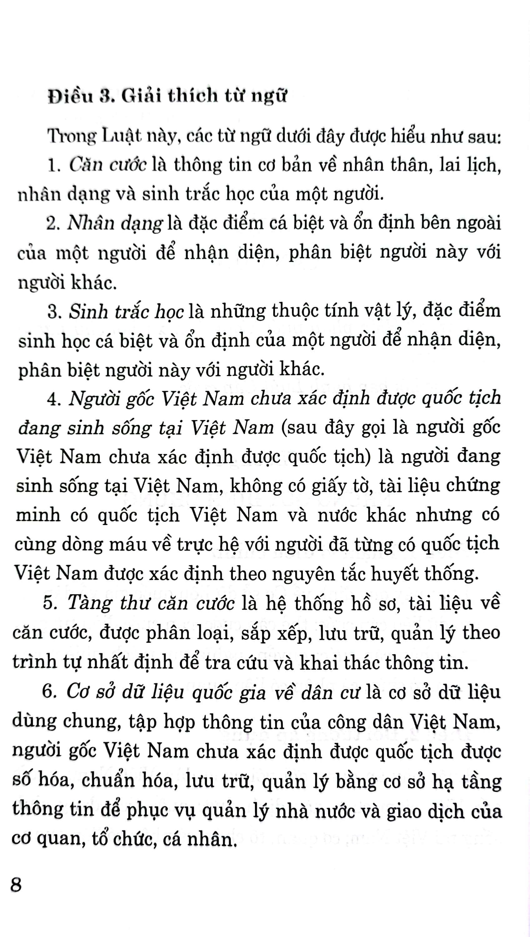luật căn cước