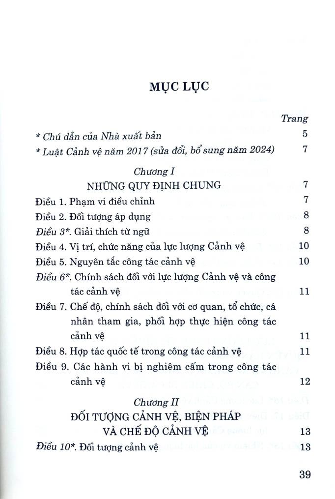 luật cảnh vệ năm 2017 (sửa đổi, bổ sung năm 2024)