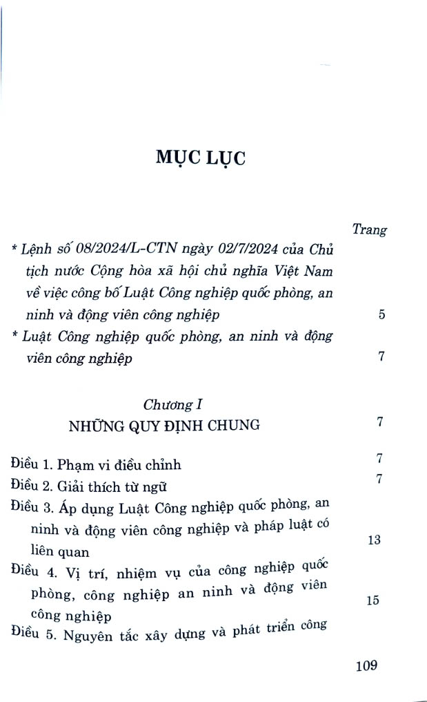luật công nghiệp quốc phòng, an ninh và động viên công nghiệp 2024
