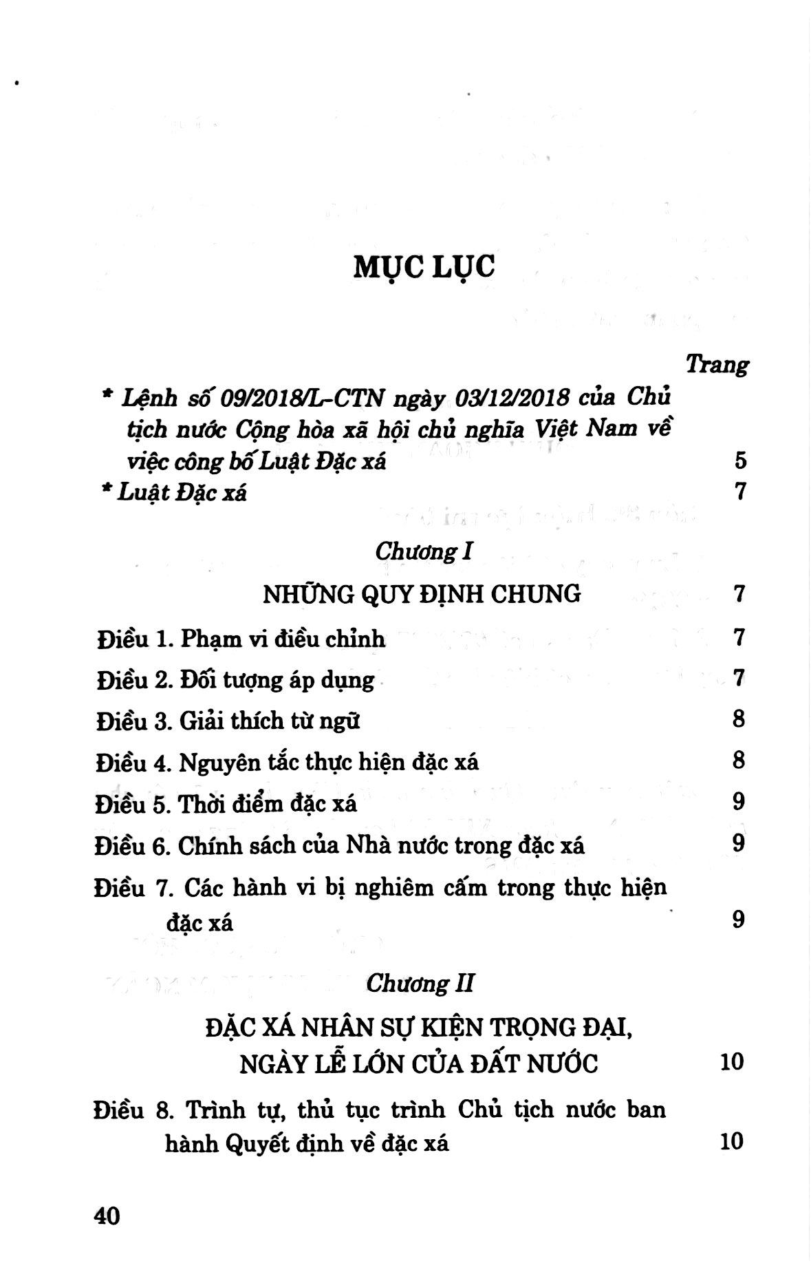 luật đặc xá
