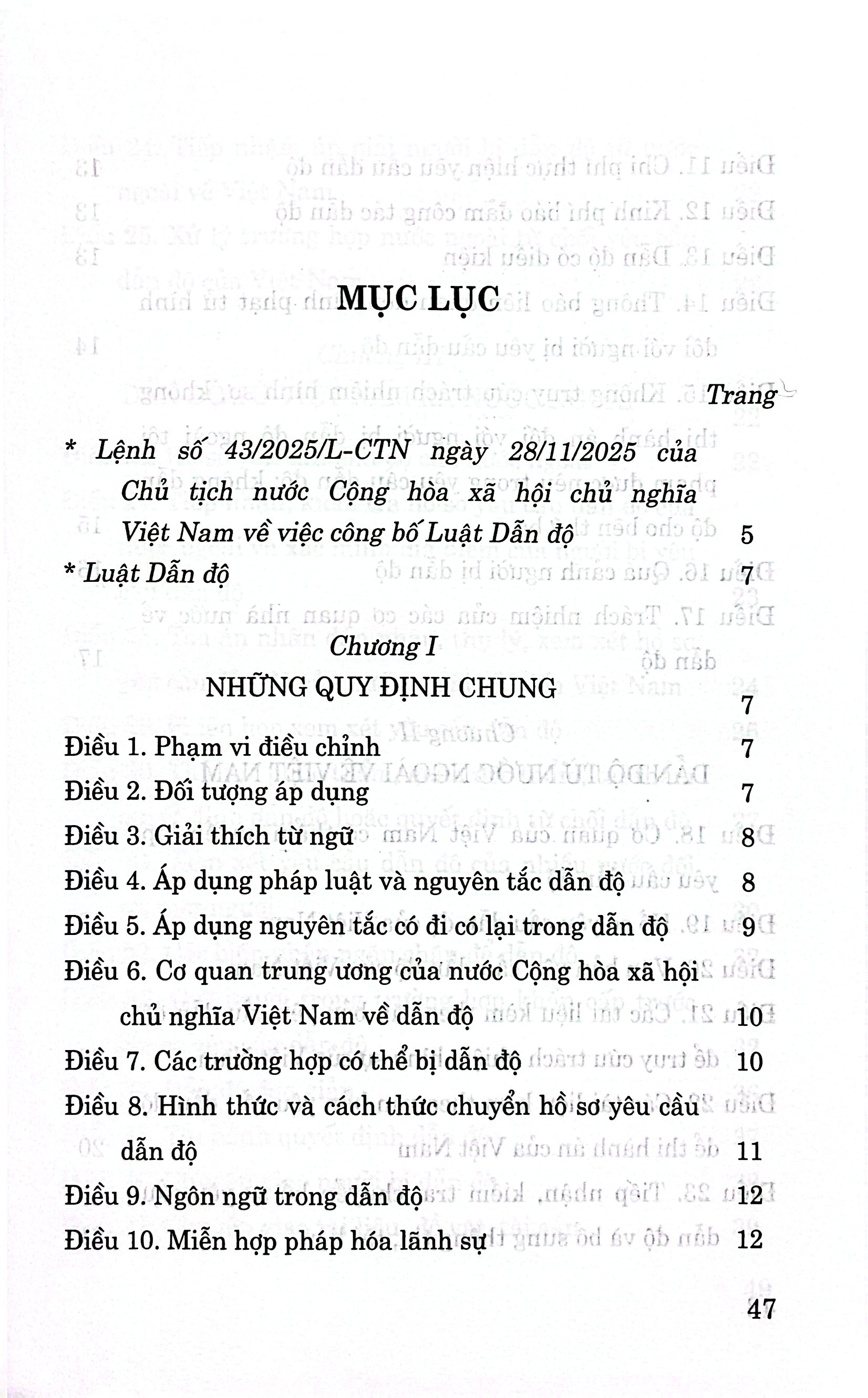Luật Dẫn Độ Năm 2025