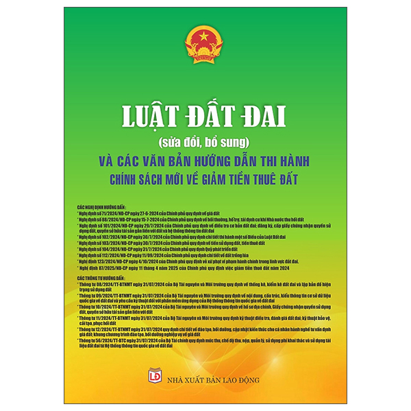 Luat Dat Dai (Sua Doi, Bo Sung) Va Cac Van Ban Huong Dan Thi Hanh Chinh Sach Moi Ve Giam Tien Thue Dat