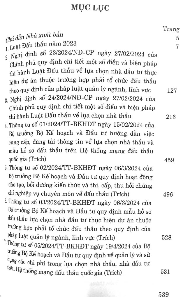 luật đấu thầu năm 2023 và văn bản hướng dẫn thi hành
