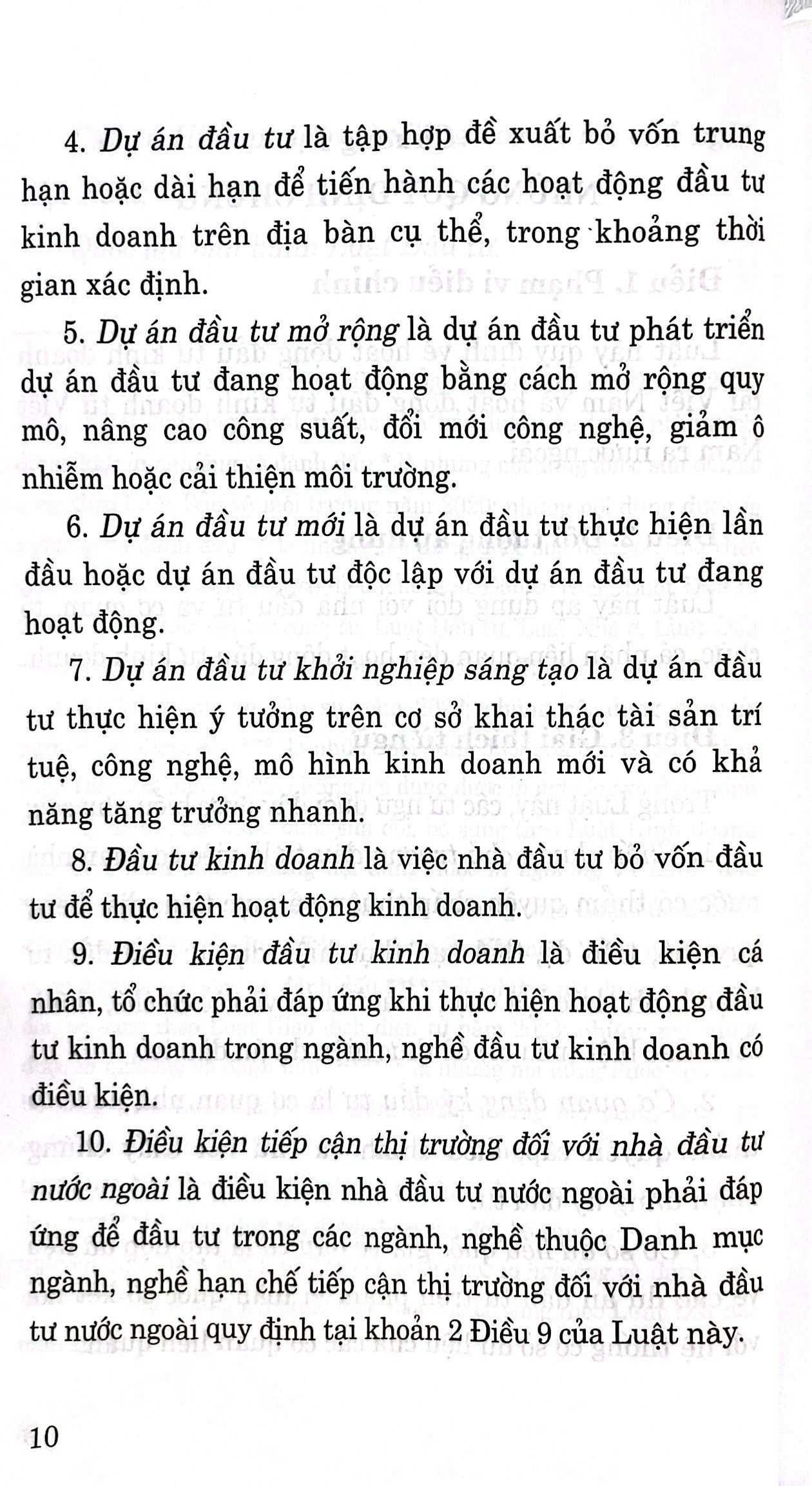 luật đầu tư năm 2020 (sửa đổi, bổ sung năm 2020, 2022, 2023, 2024)