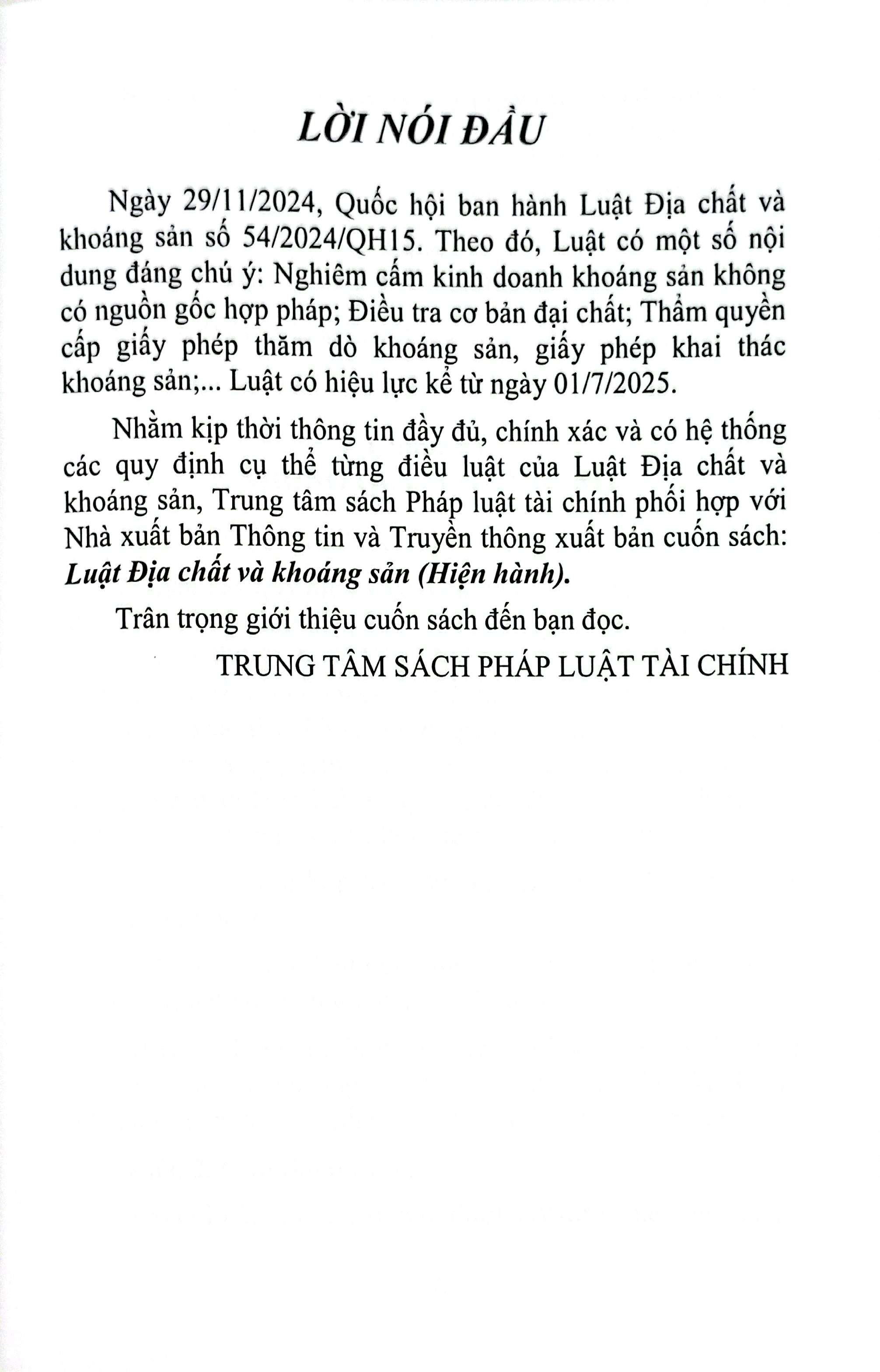 Luat Dia Chat Va Khoang San (Hien Hanh)