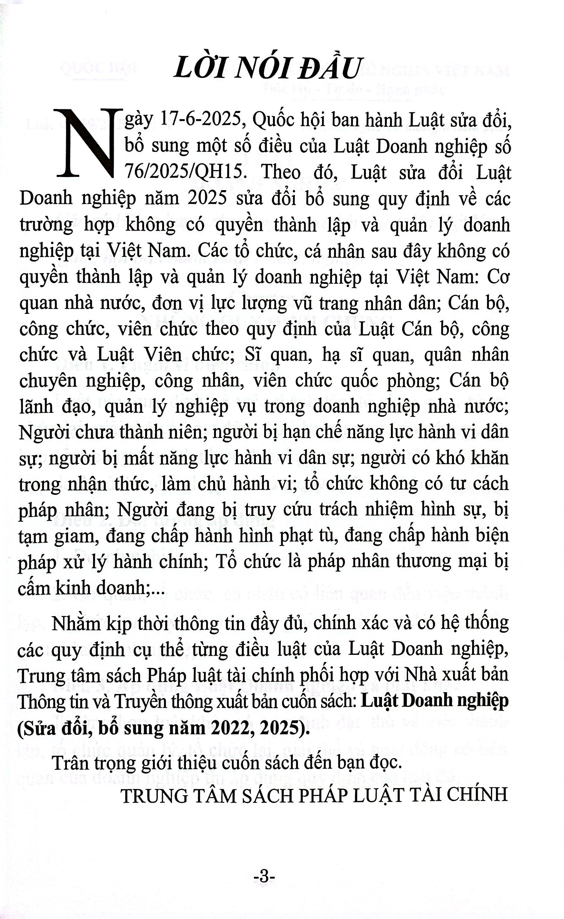 Luat Doanh Nghiep (Sua Doi, Bo Sung Nam 2022, 2025)