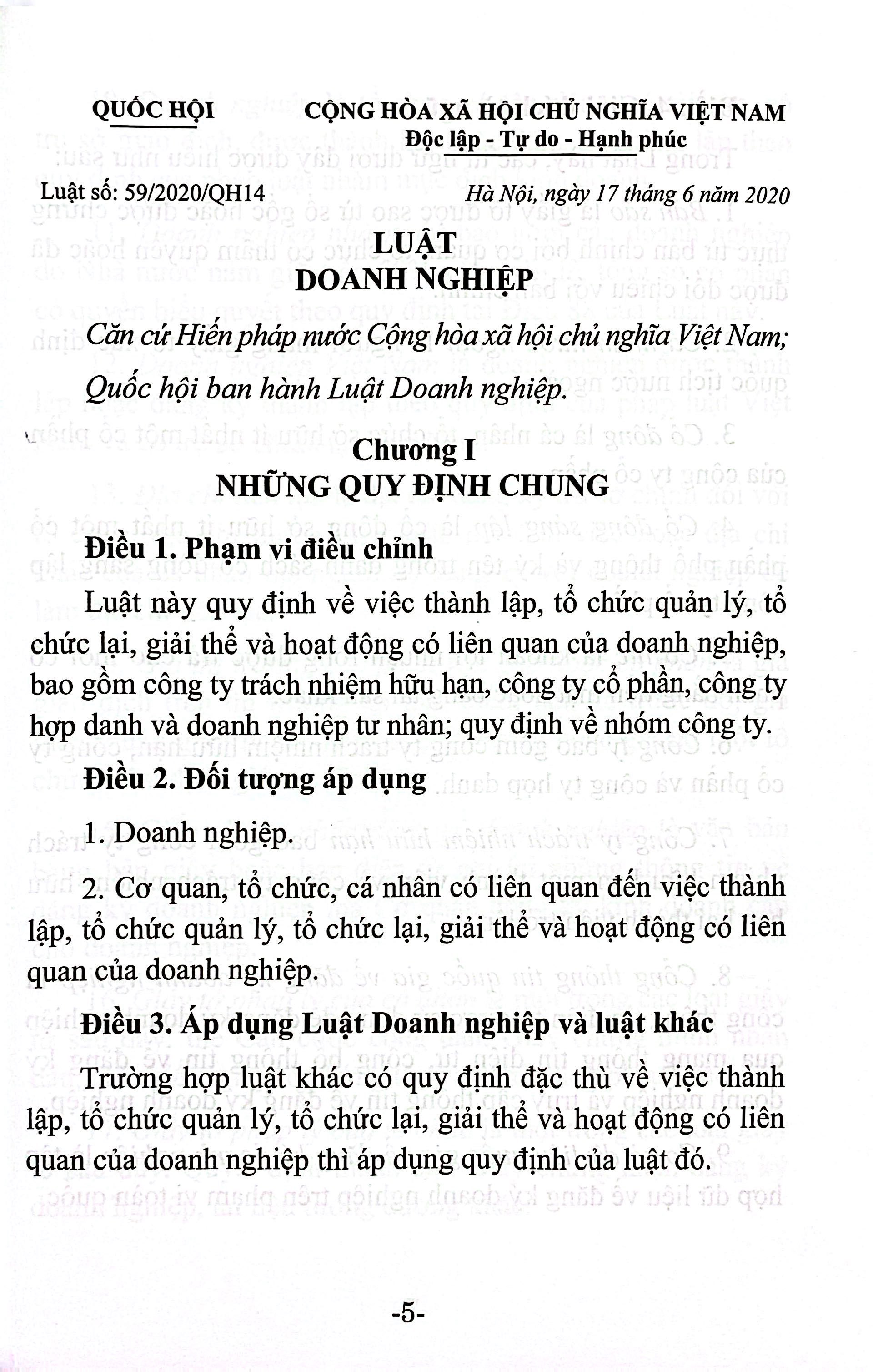 Luat Doanh Nghiep (Sua Doi, Bo Sung Nam 2022, 2025)