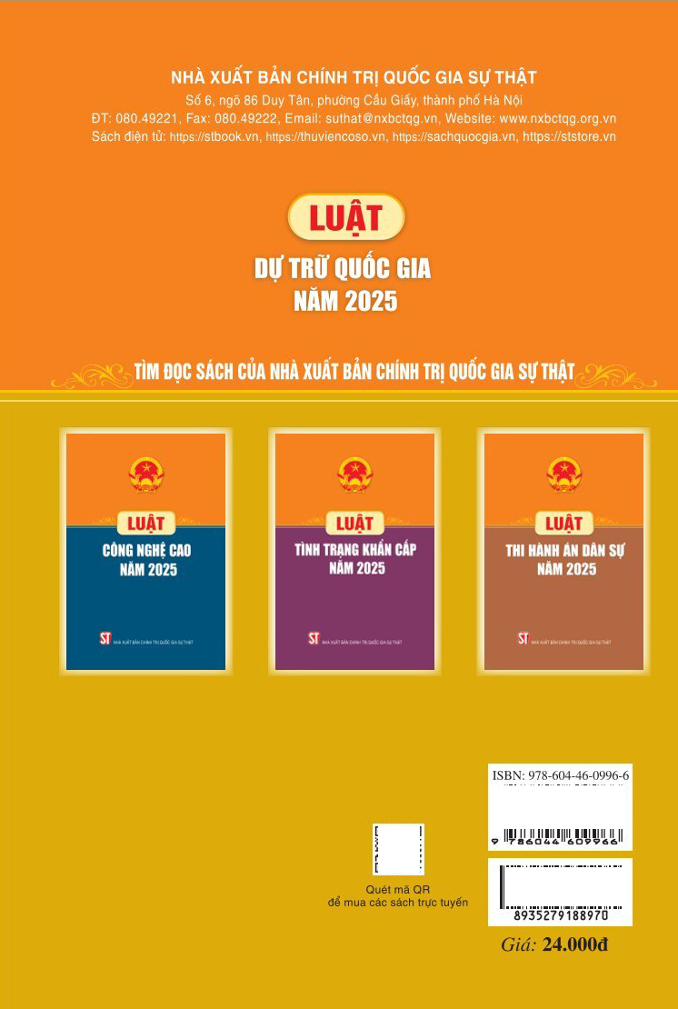 Luật Dự Trữ Quốc Gia Năm 2025