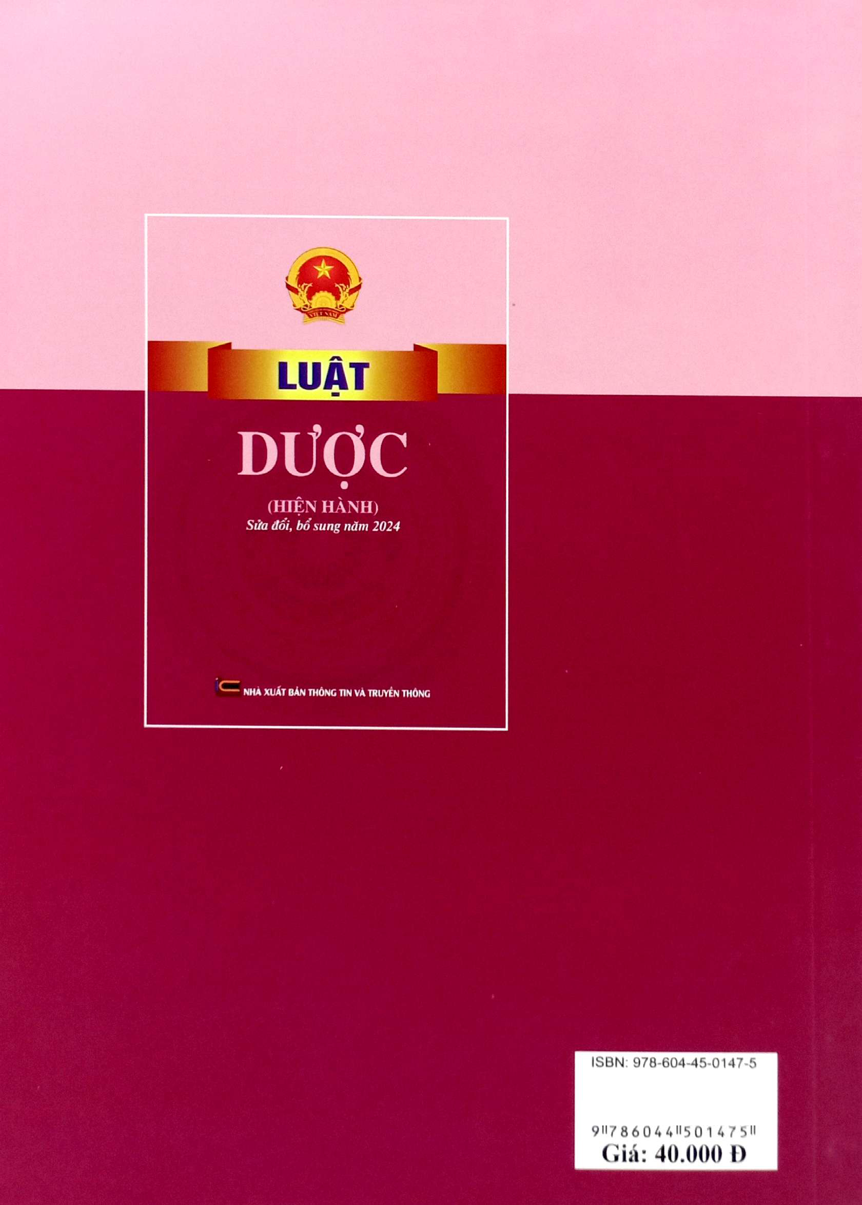 Luat Duoc (Hien Hanh) Sua Doi, Bo Sung Nam 2024