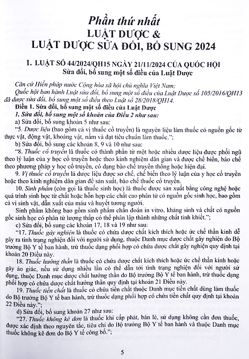 luật dược (sửa đổi, bổ sung) và các quy định mới nhất dành cho ngành dược-dược sĩ-nhà thuốc