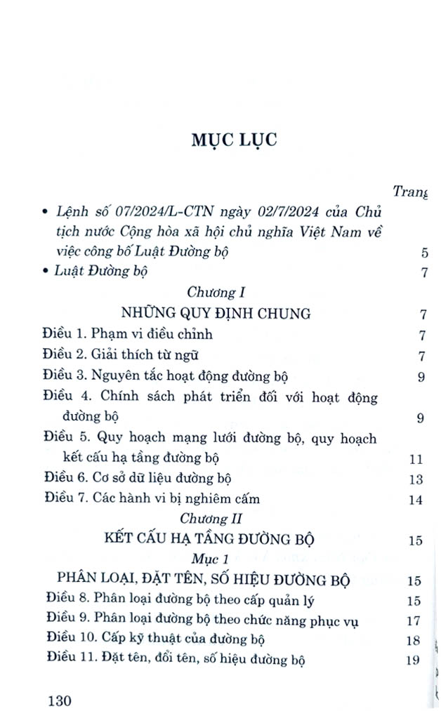 luật đường bộ năm 2024